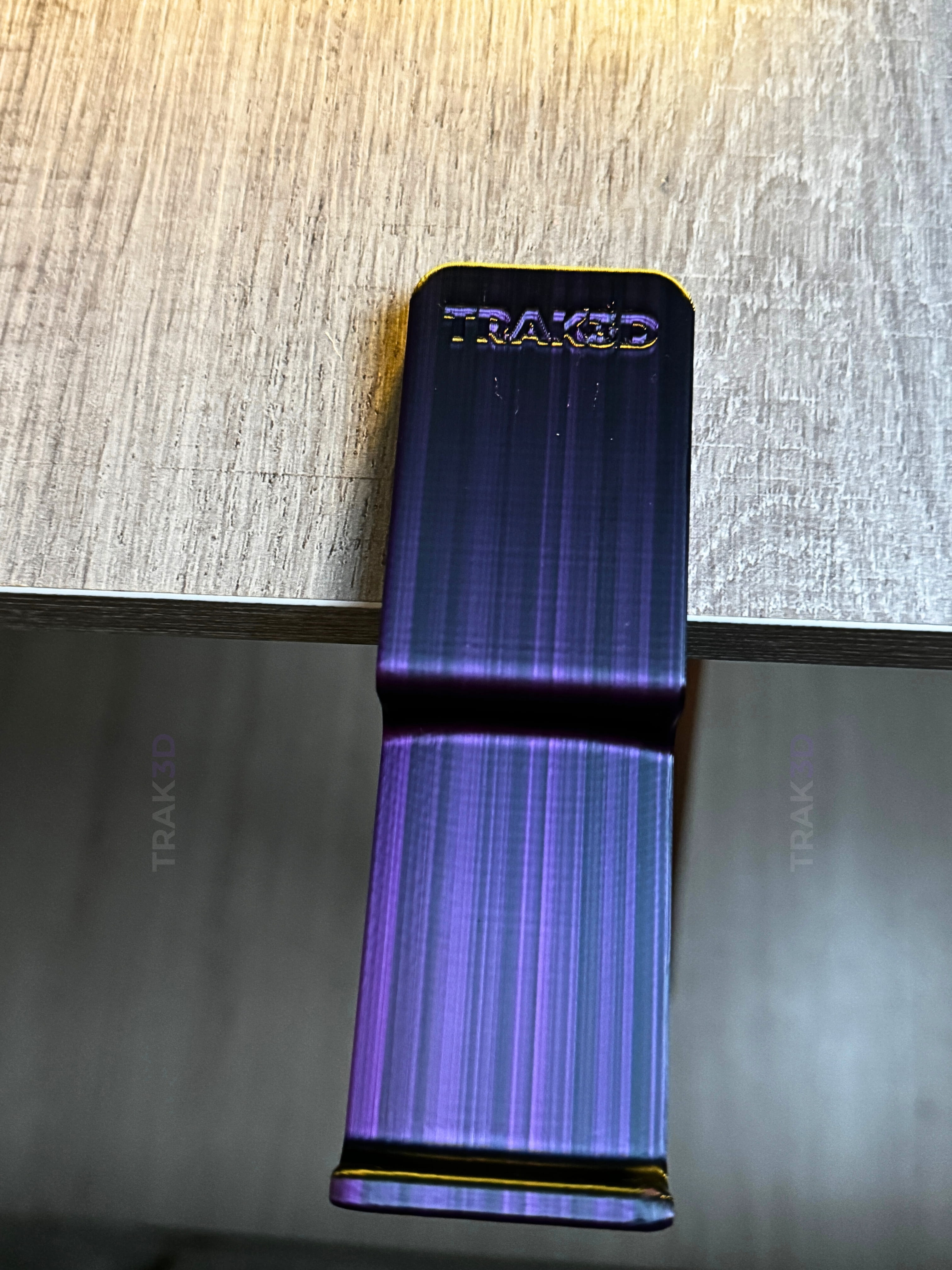 TRAK3D Siyah-Mor Asılabilir Kulaklık Standı | 3D Premium Tasarım | Gamer Masa Kenarı Aksesuarı | Galactic Shade Limited Edition